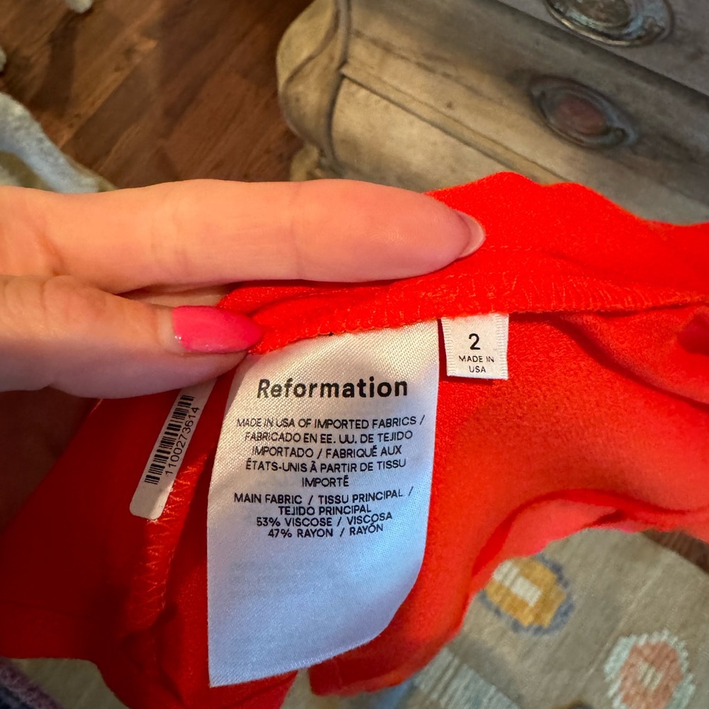 Reformation Red/Orange Midi - Picture 3 of 5